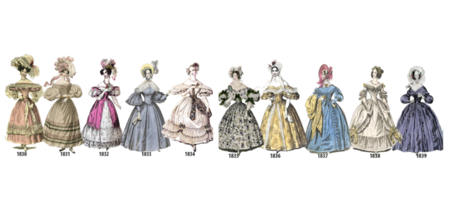 Evolving fashion in the 1830s Evolving fashion in the 1830s