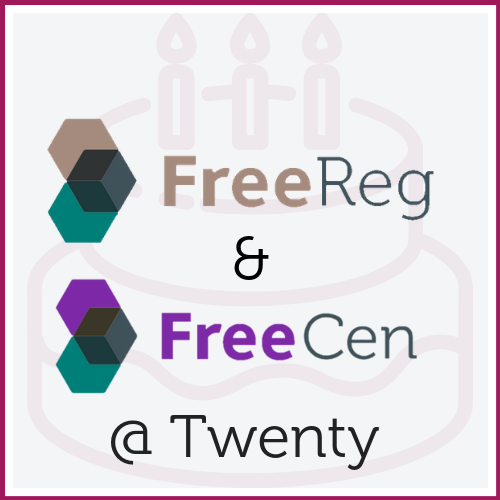 FreeCEN and FreeREG 20th anniversary logo
